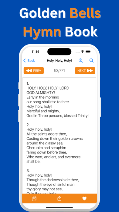 Golden Bells Hymn Book Screenshot