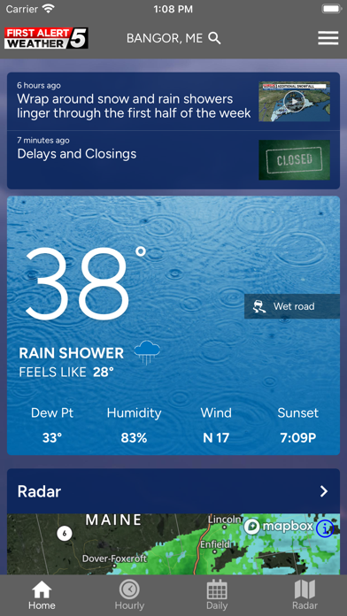 WABI TV5 Weather App Screenshot