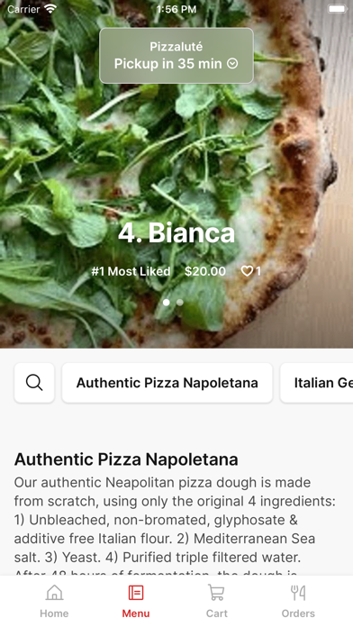 Pizzaluté iPhone screenshot 2 - Food & Drink app
