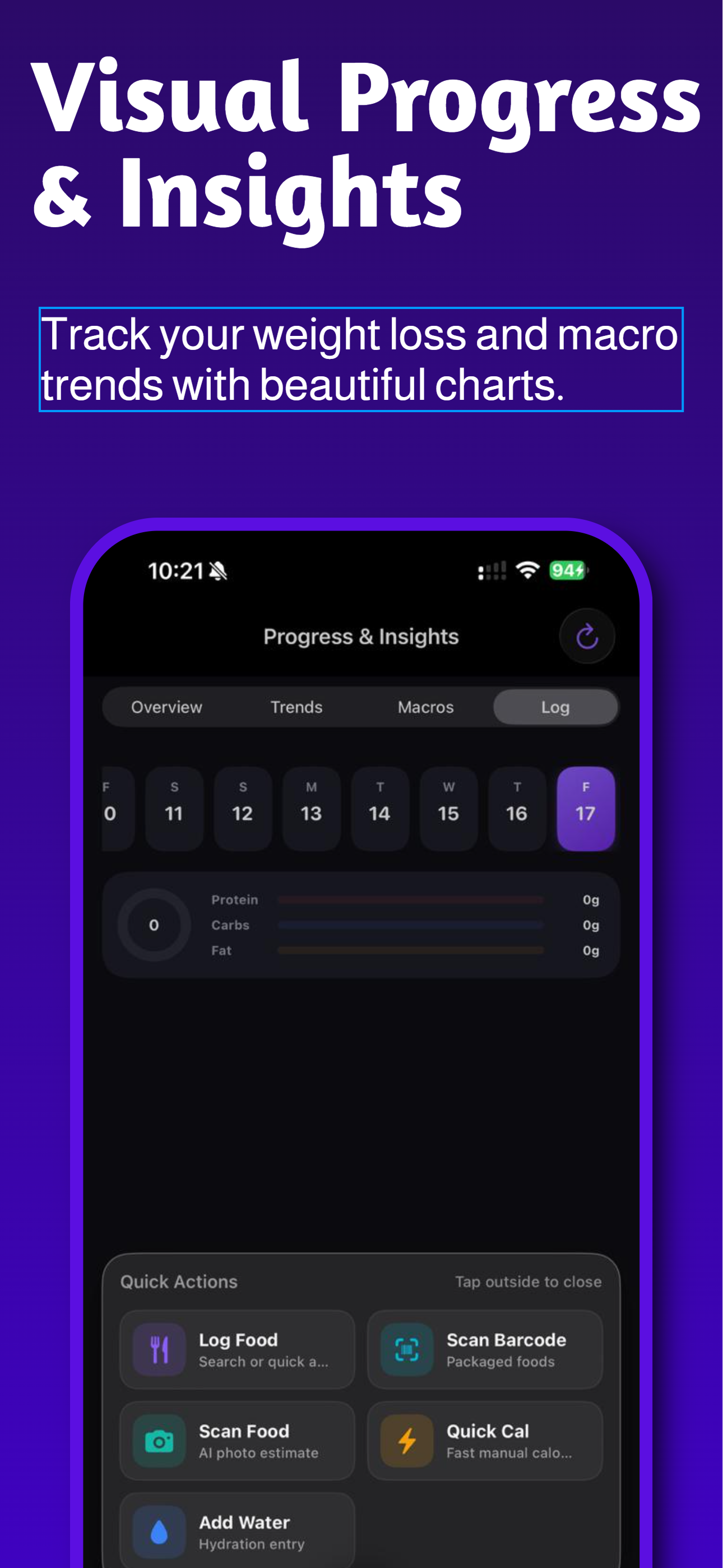 Calorie Counter: Food track screenshot 8