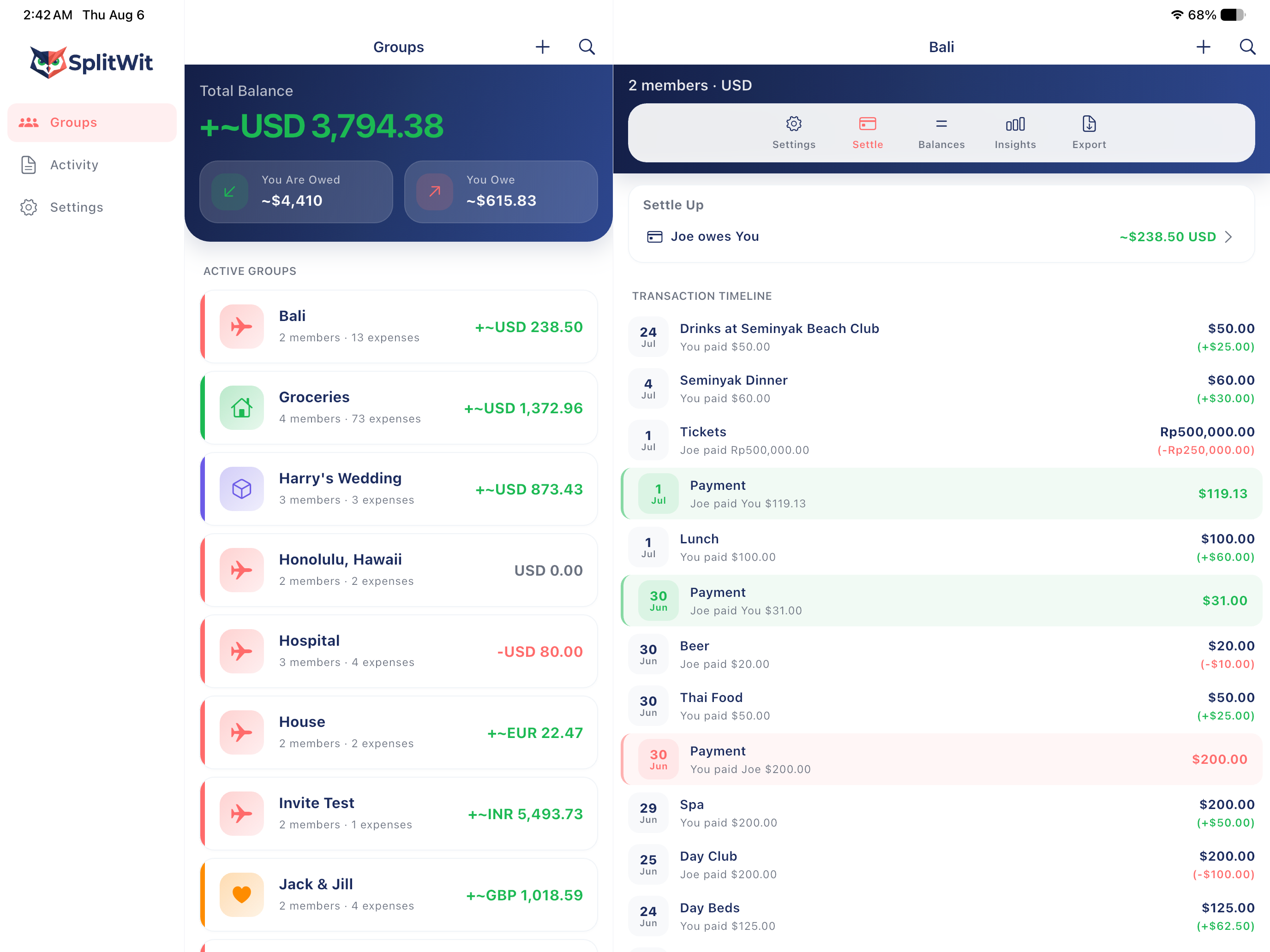 SplitWit - Group Expenses screenshot 11