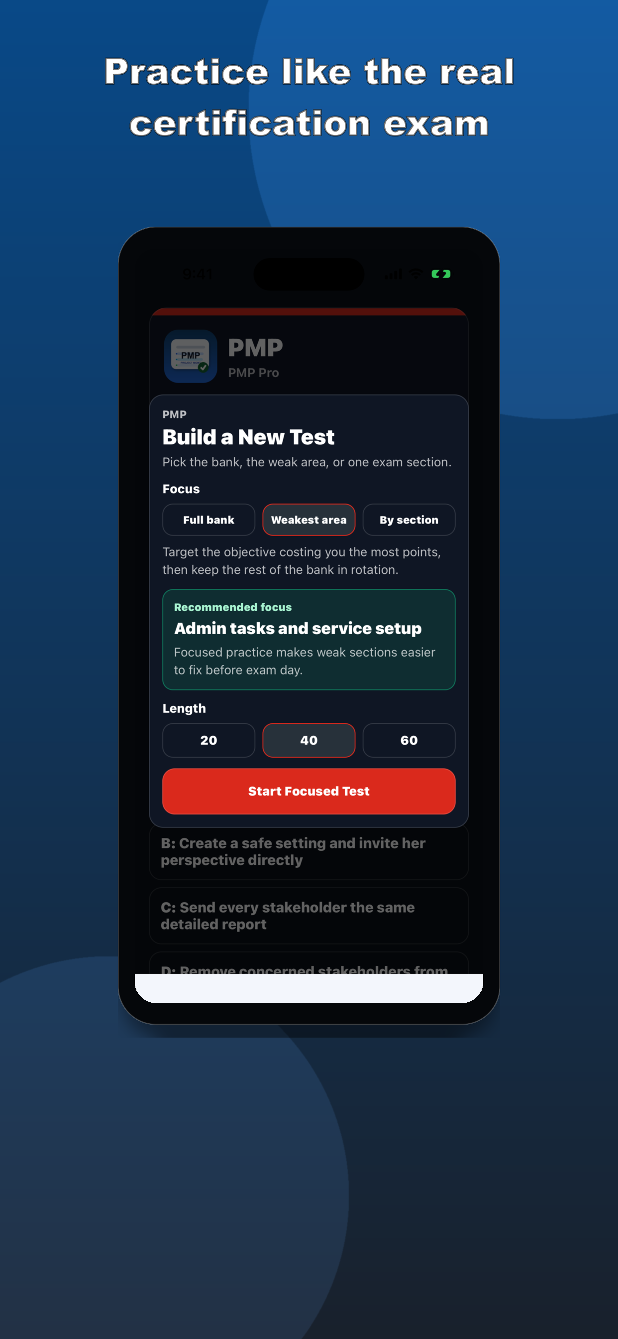 Project Manager Practice Test screenshot 6