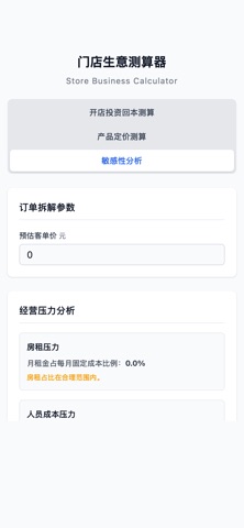开店测算器 screenshot