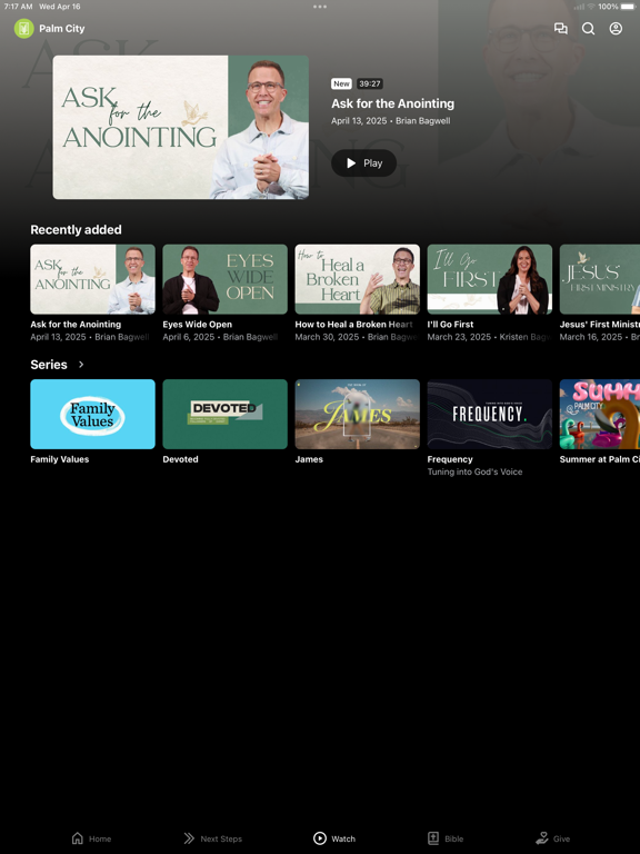 Palm City Church iPad screenshot 3 - Education app