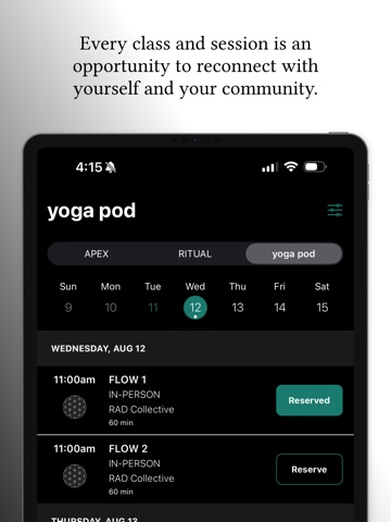 RAD Collective iPad screenshot