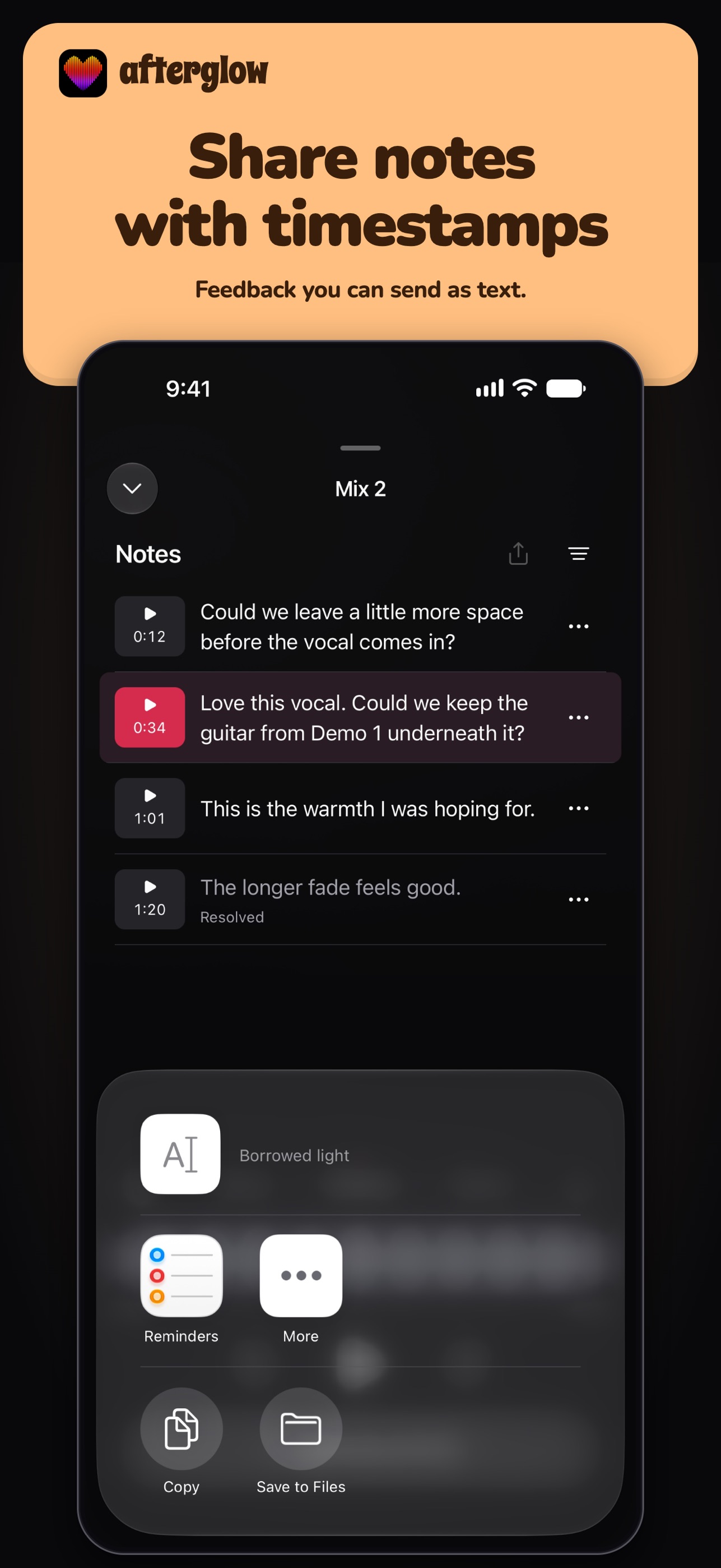 Screenshot 3 of Afterglow: Audio Notes