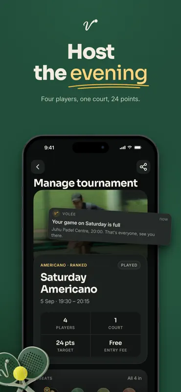 Volée - Padel Matches & Rating screenshot 2 of 6