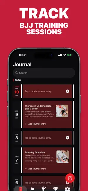 Jiu Jitsu Journal - Jitz screenshot 1