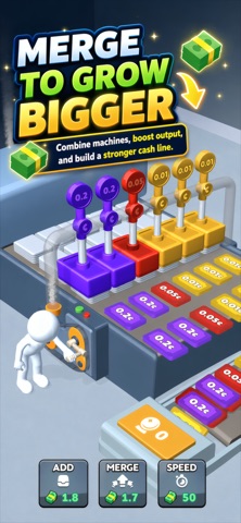 Idle Cash – Merge Tycoon iPhone screenshot