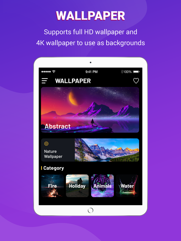 4K HD Wallpapers & Backgrounds iPad screenshot 1 - Photo & Video app