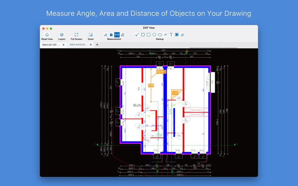 #4. DXF View - View DXF™ & DWG™ (macOS) 由: Enolsoft Co., Ltd.