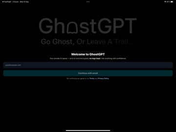 GhostGPT iPad screenshot
