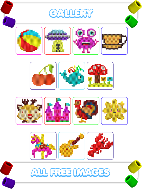 Hama Beads Color By Number iPad screenshot 3 - Entertainment app