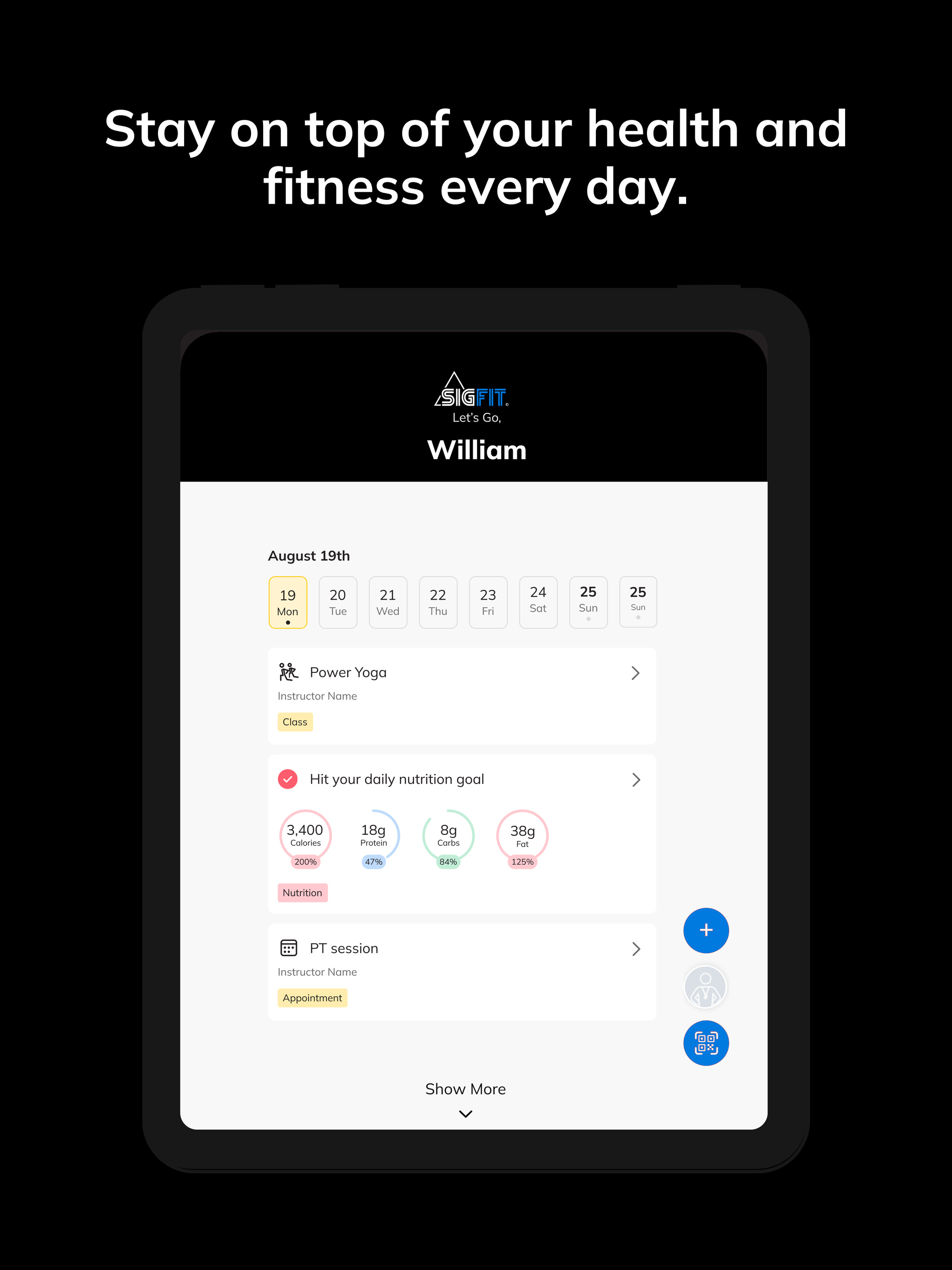 SigFit Training App