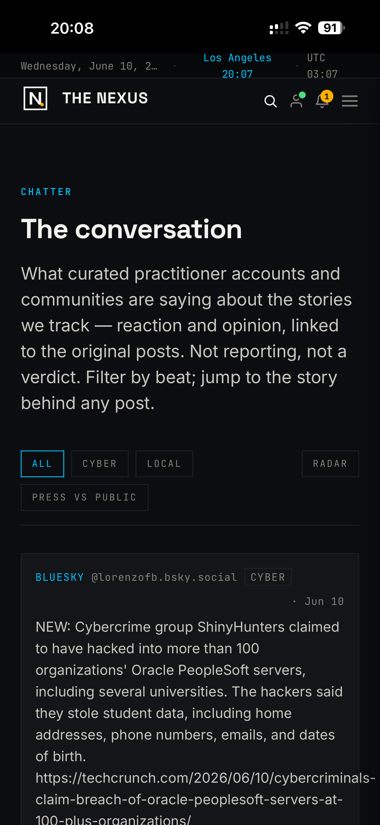 The Nexus: News Intelligence