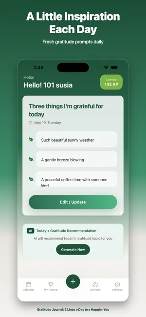 Gratitude Journal: 3 Lines screenshot 1