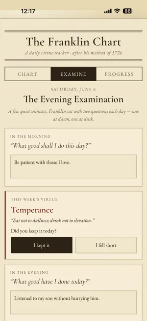 The Franklin Chart screenshot 2