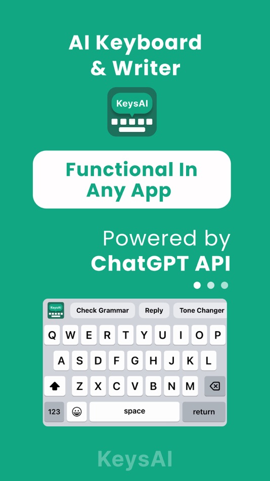 #1. Grammar AI Keyboard: KeysAI (iOS) By: Zerovik