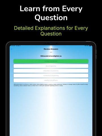 SSAT VerbalPro iPad screenshot