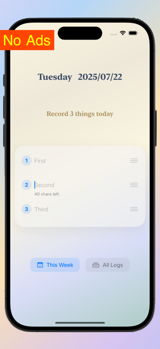 3 Things Daily Screenshot 1 of 3