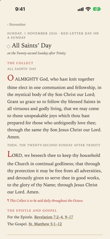 Anglican Church Calendar screenshot 3
