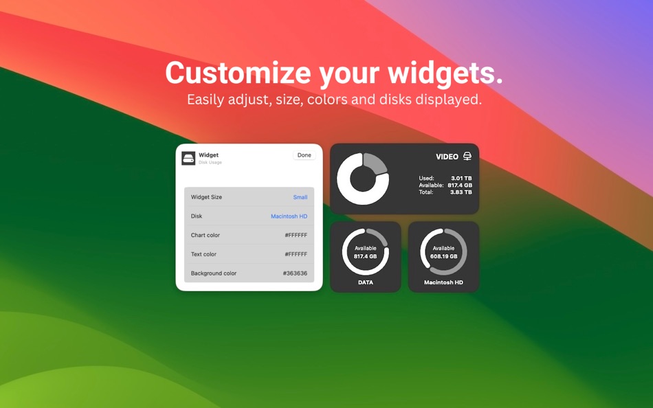 #3. Disk Usage - Widgets (macOS) От: Guang Hui YANG