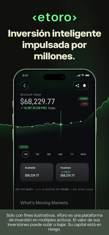 etoro: Opera e Invierte screenshot 1 of 8