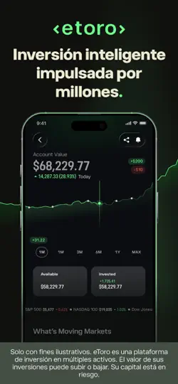Captura de pantalla de EToro: Trading E Inversión en iPhone 1