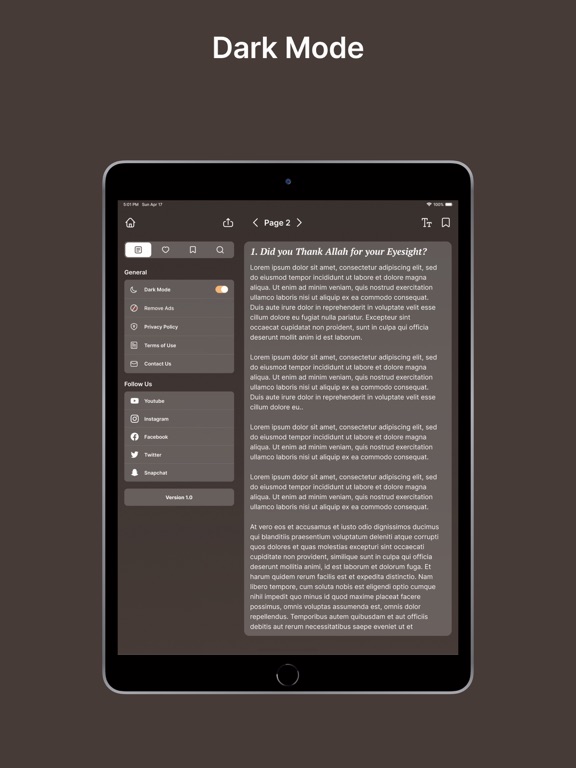 Islamic Stories for Muslims iPad screenshot 7 - Book app