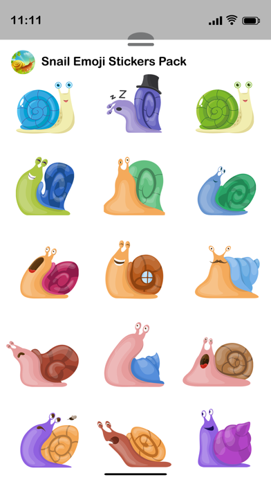 Screenshot #3 pour Snail Emoji Stickers Pack
