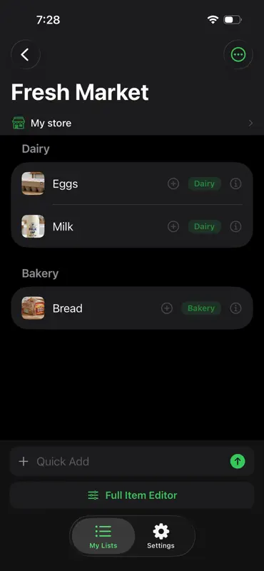 Aisle — Grocery Lists screenshot 7 of 8