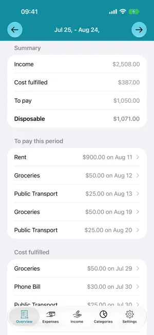 Financial Overview screenshot 1