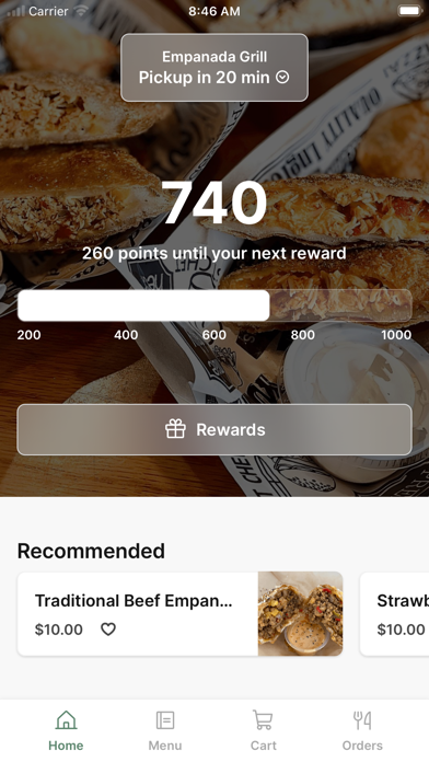 Empanada Grill iPhone screenshot 1 - Food & Drink app