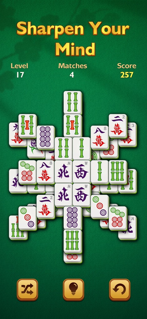 Vigor Mahjong - Explore mentally stimulating layouts that challenge strategic thinking, featuring a clear view of various Mahjong tiles.