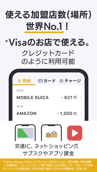 バンドルカード｜Visaカードに後払いチャージ！Visa対応のスクリーンショット