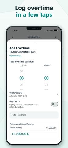 Mesai Pusulam: Overtime Pay screenshot 2