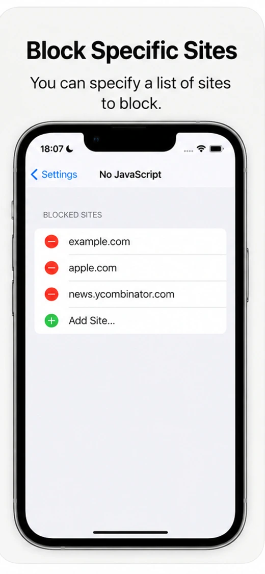 No JavaScript: Safari Blocker screenshot 3