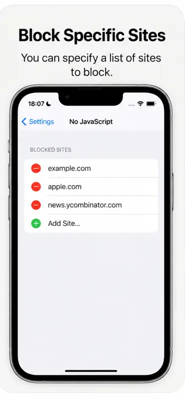 No JavaScript: Safari Blocker screenshot 3 of 3