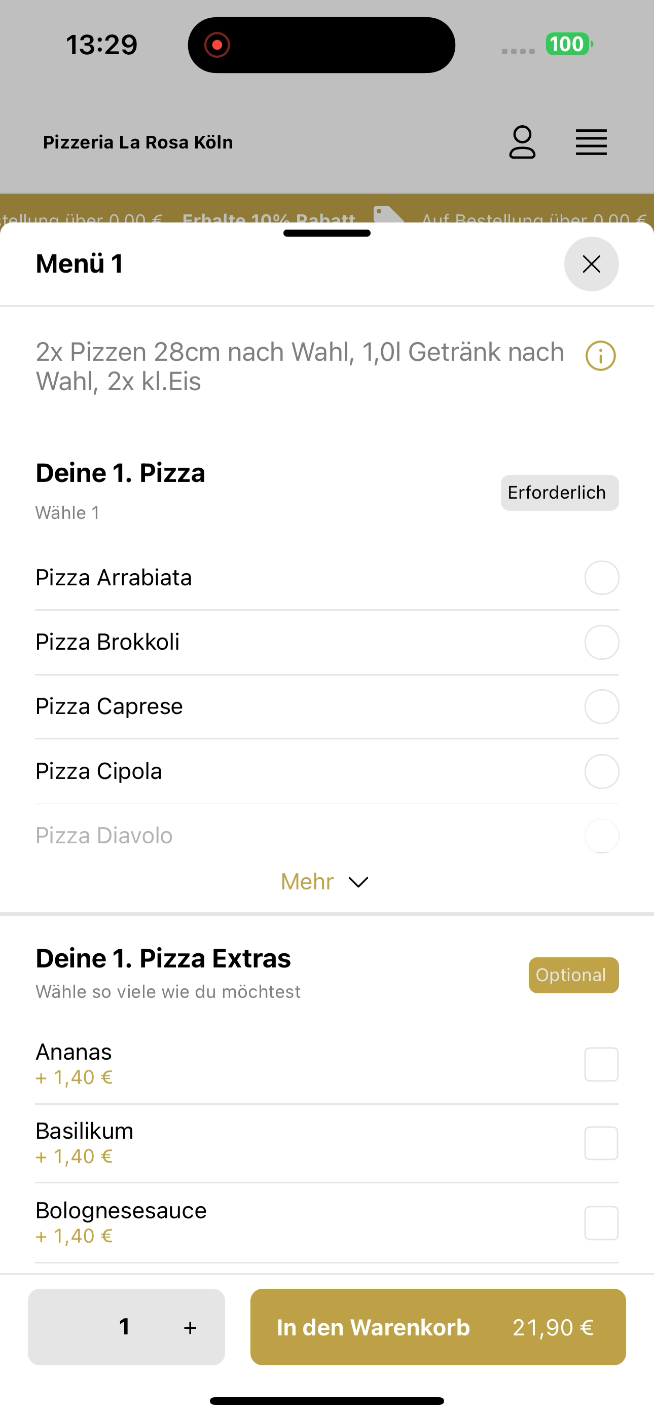 Pizzeria La Rosa DE screenshot 7