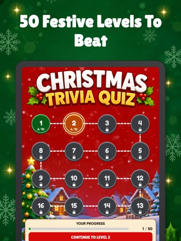 Christmas Countdown Quiz Game iPad screenshot