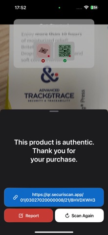 Securiscan QR screenshot