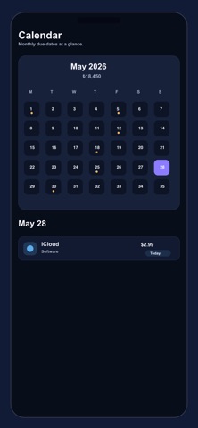 DueBox: Bills & Subscriptions screenshot