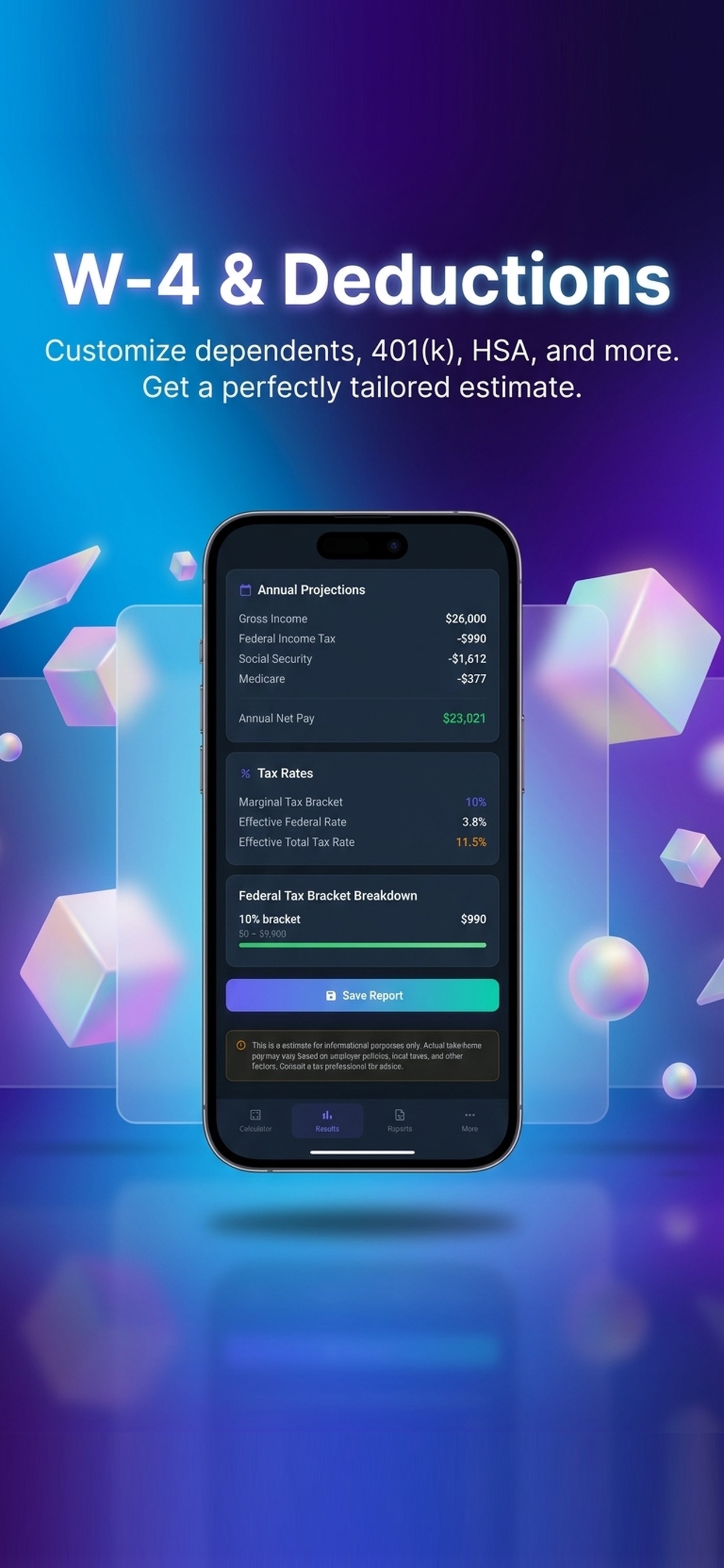 Screenshot 3 of Paycheck Calculator: Take Home