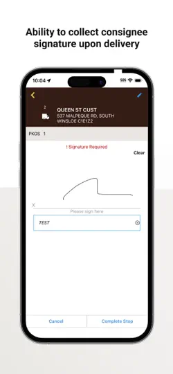 Captura de pantalla de UPS Global Pickup & Delivery en iPhone 5