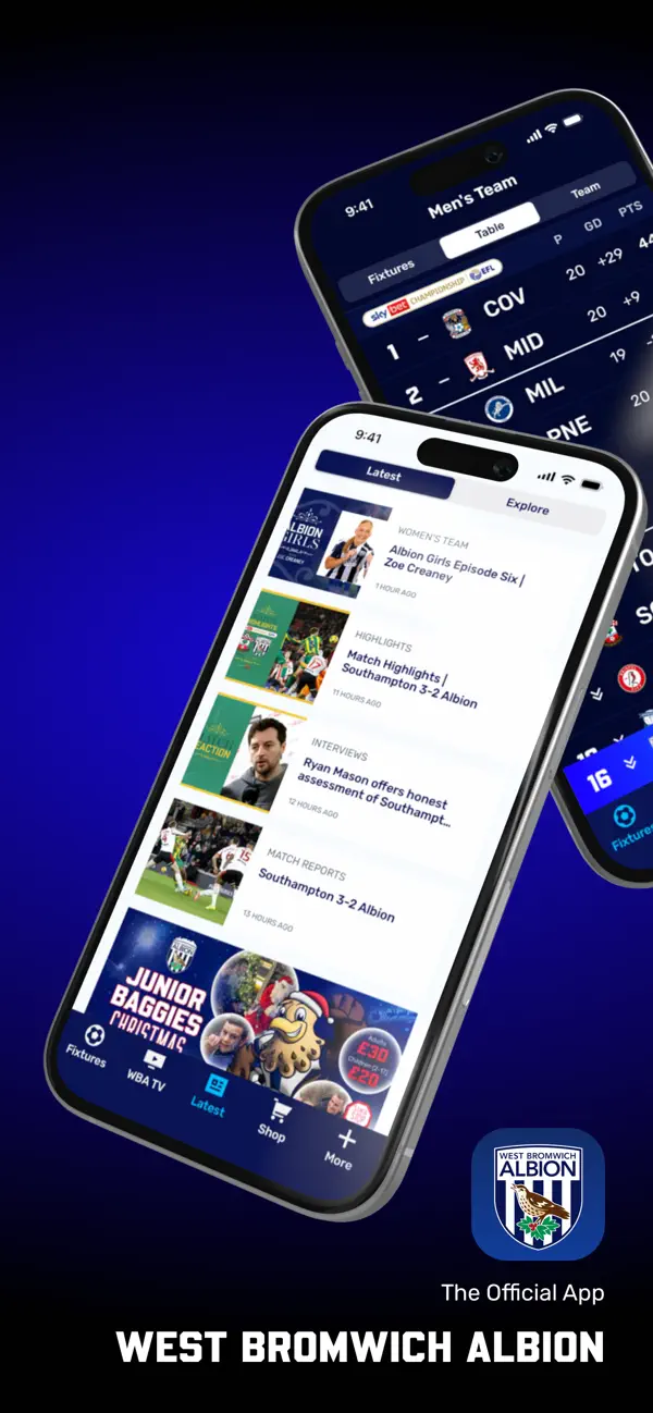 Screenshot #1 pour West Bromwich Albion