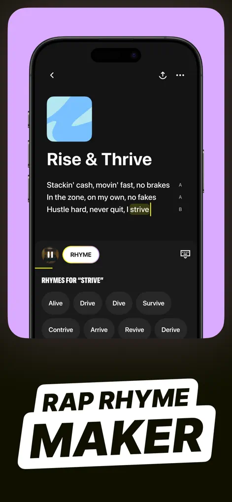 Lyric Studio - Rap Rhyme Maker - Music App | MWM