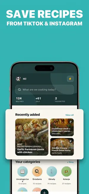 Meal Brain: TikTok Recipes iPhone screenshot 1