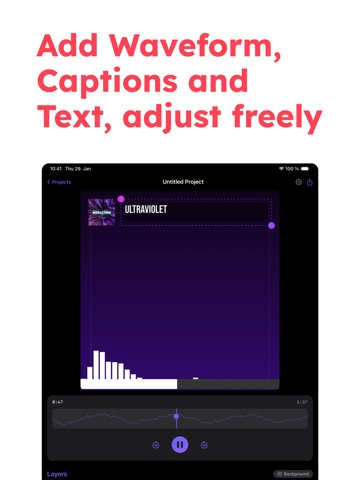 Podcast Video Maker Editor iPad screenshot