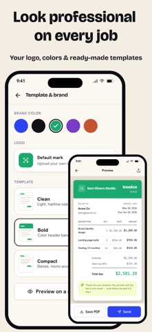 Invoice Maker, Receipt & Bill iPhone screenshot