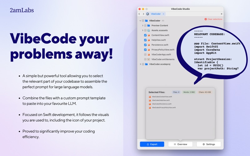 VibeCode Studio app screenshot
